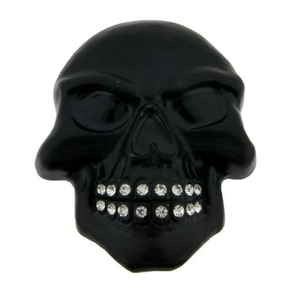 Skull Skeleton Belt Buckle Black Panther Grill Some Rhinestones GothicHalloween Party Costume