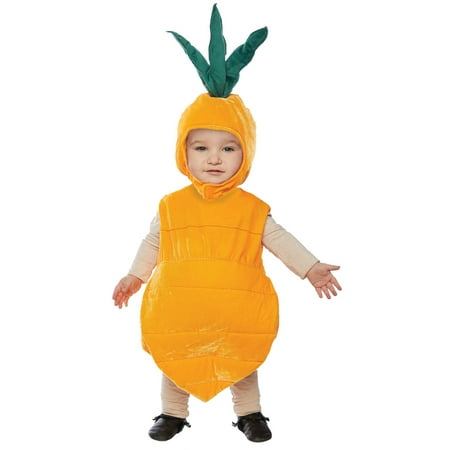 Unisex Fun Adorable Toddler Carrot Healthy Vegetable Suit Halloween Costume
