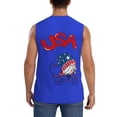 thumbnail image 4 of JUNZAN Gnome 4th of July Men's Sleeveless T Shirts,Sleeveless Muscle Shirts,Sizes S-3XL, 4 of 8