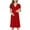 Red, variant on FFENYAN Plus Size Women's Summer Fashion Loose Short Sleeve Nursing Dress with V-Neck - Stylish Solid Color Maternity Dress for Daily Life and Elegant Occasions