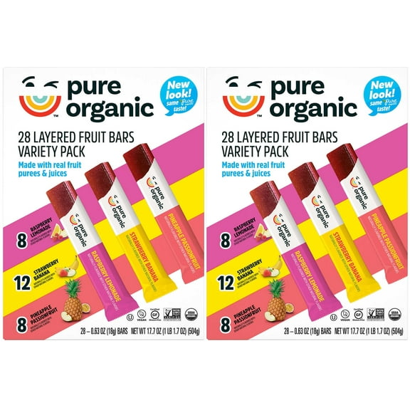 Pure Organic Layered Bars Variety Pack 28 Count (Pack Of 2)