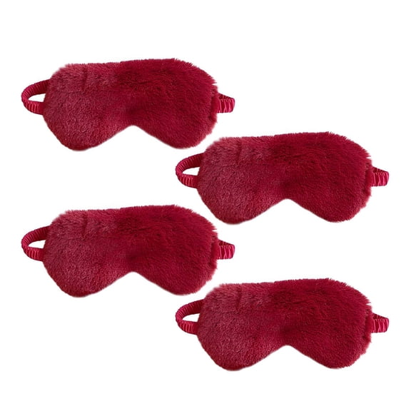 TELOLY 4Pcs Sleep Mask for Kids,7.87*3.94"Sleep Masks,Plush Eyemasks for Sleeping