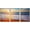 NATURAL, variant on wall26 - 3 Piece Framed Canvas Wall Art - Sunset and sea - Modern Home Art Stretched and Framed Ready to Hang - 24"x36"x3 WHITE