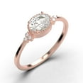 thumbnail image 3 of Gorgeous Art nouvea 1.40 Carat Oval Cut Diamond Moissanite Affordable Engagement Ring, Dainty Moissanite Wedding Ring in 925 Sterling Silver With 18k Rose Gold Plating Gift For Her, Promise Ring, 3 of 3