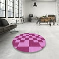 thumbnail image 3 of Ahgly Company Indoor Round Patterned Violet Purple Area Rugs, 6' Round, 3 of 6