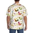 thumbnail image 3 of Kdxio Men's Hawaiian Shirt for Men Short Sleeve Shirt Chickens A Summer Casual Holiday Beach Button Down T-Shirts, 3 of 5