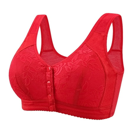 46Ddd Bras for Plus Size Women Wireless Front Closure Bras No Underwire Front Closure Strapless Bras Plus Size Supportive Bras Large Bust Push Up Lace Lingerie Bralette