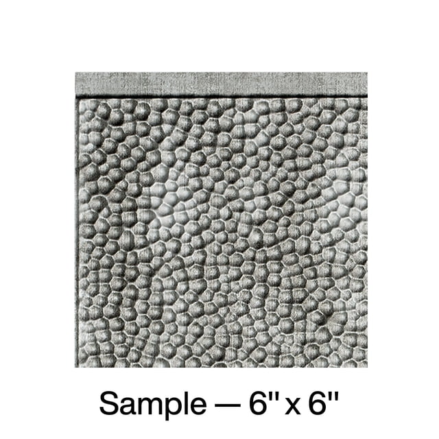 FASÄDE Hammered Decorative Vinyl Backsplash Panel in Crosshatch Silver (6X6 Inch Sample)