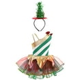 thumbnail image 2 of Aislor Kids Girls Camisole Sequins Striped Christmas Outfits Figure Ice Skating Dance Leotard Tutu Dress Green 10, 2 of 7