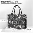 thumbnail image 3 of Large Capacity Tote Bag,Black Halloween Letter Bat Pattern Handbag Fashion Luxury Tote Bag,15.7"x13"x 5.1" Inches,Laptop Compatible, 3 of 6