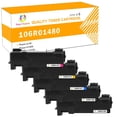 thumbnail image 1 of Toner H-Party Compatible Toner Cartridge for Xerox 106R01477 106R01478 106R01479 106R01480 for Use with Xerox Phaser 6140 6140N 6140DN Printer Ink (2*Black,Cyan, Magenta, Yellow,5-Pack), 1 of 10