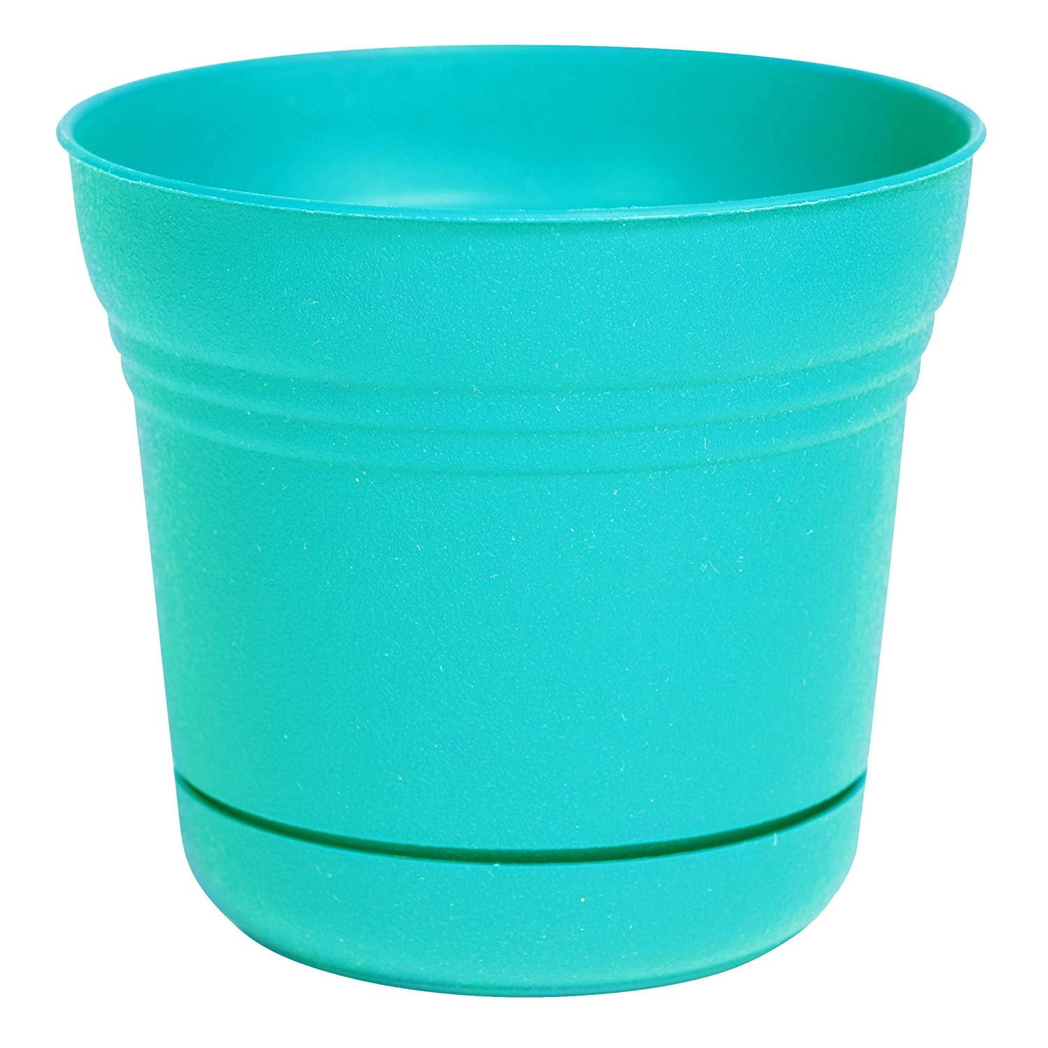 Bloem 5" x 5" x 4.5" Round Calypso Plastic and Resin Solid Print Plant Planter
