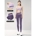 thumbnail image 6 of PISONIC Two-Piece Women's Sportswear, Color-Blocked Outfit, Tight-Fitting And Butt-Lifting, Fitness Yoga Suit Set., 6 of 6