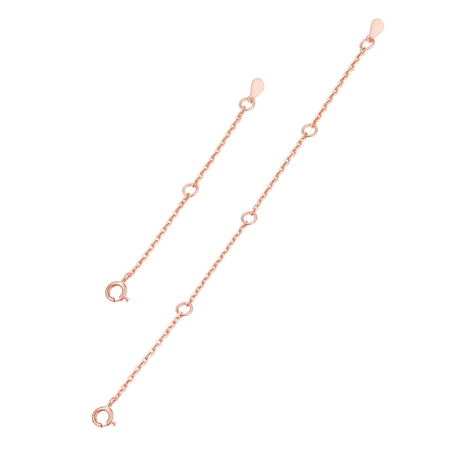 Extensor de plata esterlina 925 PROSTEEL 2 piezas Cadena de extensión chapada en oro rosa 4 pulgadas