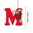 thumbnail image 3 of 26 Letters Christmas Tree Decoration Pendant,Initial Christmas Christmas Tree Ornaments,Personalized DIY Alphabet Candy Cane Ornments with Hanging Rope,Christmas Decoration Xmas Tree Decor, 3 of 8