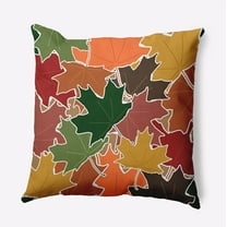 18" x 18" Simply Daisy Leaf Pile Polyester Indoor/Outdoor Pillow, Forest Green Qty 1