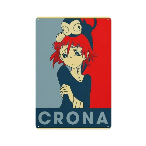Soul Eater Crona Hanging Picture Tin Hanging Picture Wall Poster Metal Painting Creativity Poster Home Decor Painting Anime Goods Gift 30x20cm