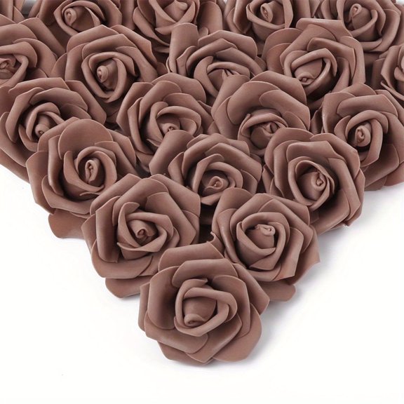 100 Pcs Artificial Rose Flower Heads, Real Looking Foam Fake Roses for DIY Wedding Baby Shower Centerpieces Arrangements Party Tables Home Decorations