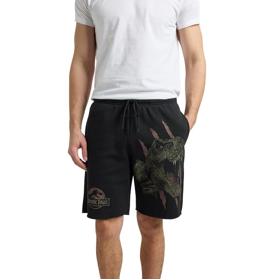 Jurassic Park T-Rex & Logo Men's Black Sleep Pajama Shorts -XXL