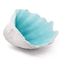 thumbnail image 1 of Cuenco decorativo Accessoryway con forma de concha de almeja, 31,5 cm, color turquesa, 1 of 8