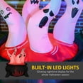 thumbnail image 5 of Outsunny 4ft Halloween Inflatables Outdoor Decorations White Ghosts in Red Cauldron, Blow Up LED Yard Decor for Garden, Lawn, Party, Holiday, 5 of 10