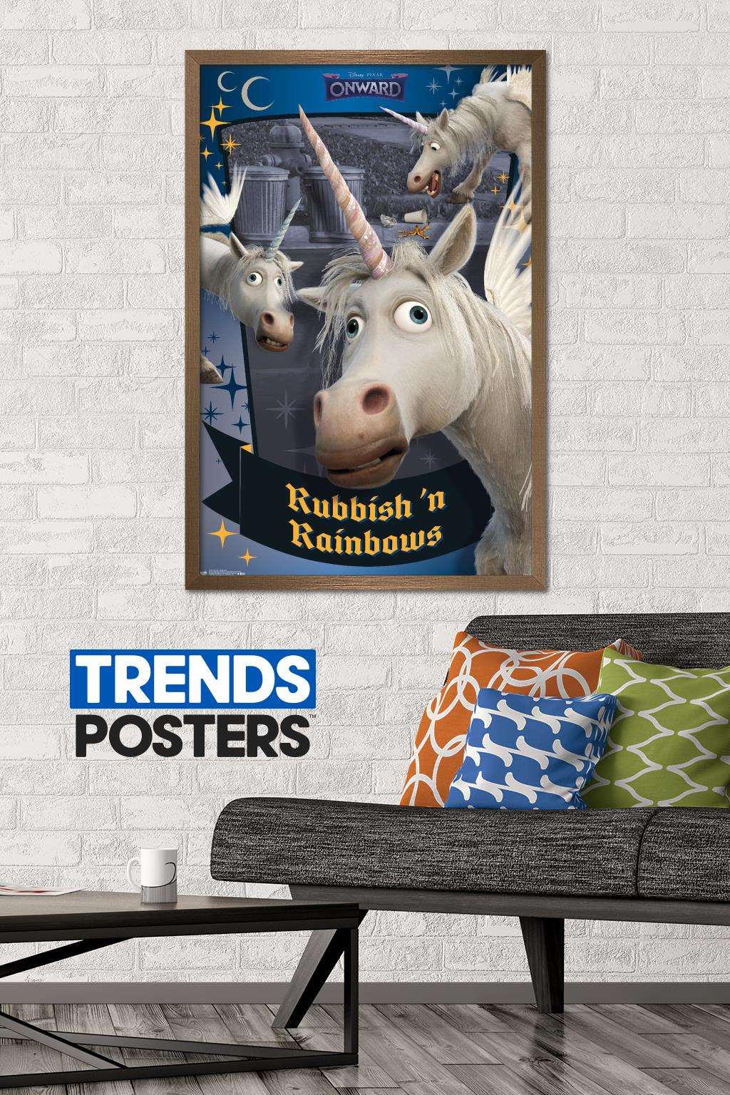 Disney Pixar Onward - Pegacorn Wall Poster, 22.375" x 34", Framed