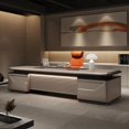 thumbnail image 3 of Luxury European Office Desk Executive Boss Designer Secretary Computer Desks High Quality Reception Bureau Meuble Home Furniture My Lux Decor Round, 3 of 19