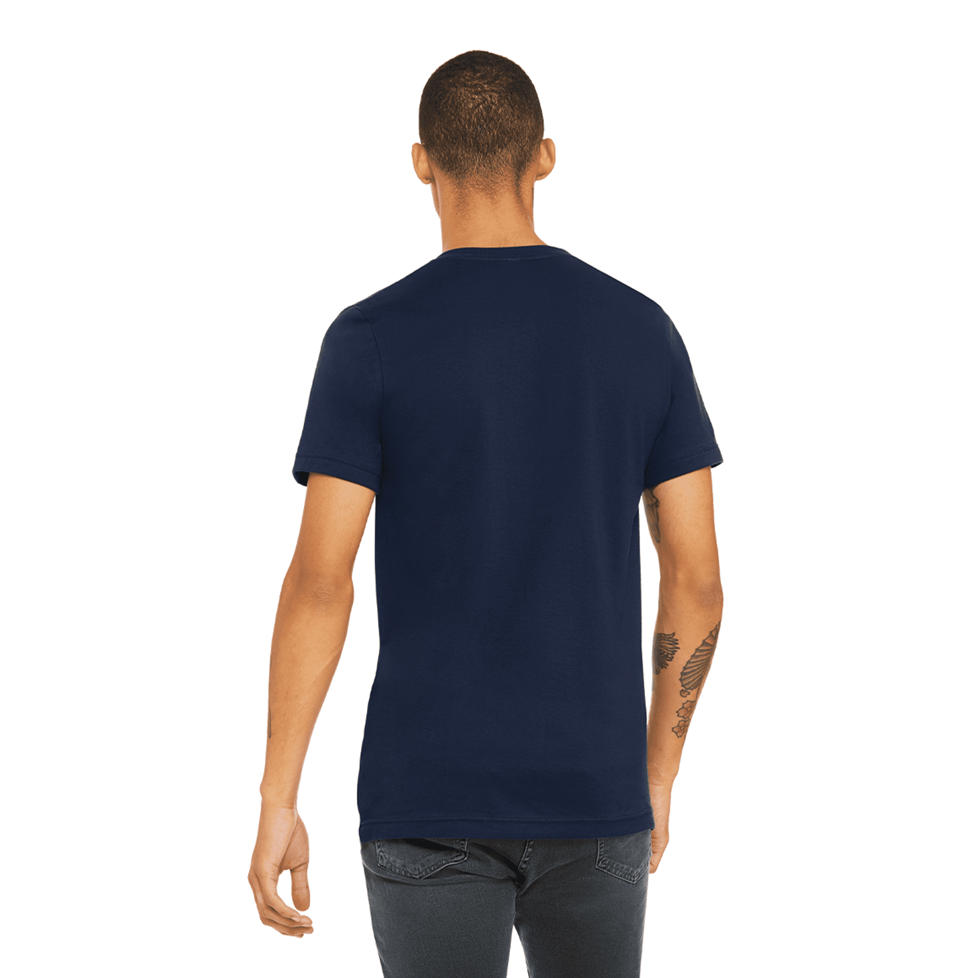 BELLA+CANVAS Adult Unisex Short Sleeve Crew Neck T-Shirt for Crafting, Navy, Medium