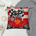 thumbnail image 2 of Nawypu  Valentine's Day Pillow Covers Black and White Buffalo Plaids Polka Dot Red Heart with Bow Truck Love Anniversary Wedding Decoration Cushion Covers for Sofa Couch, 2 of 5