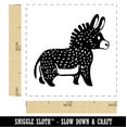 thumbnail image 2 of Cute Chubby Donkey Mule Self-Inking Rubber Stamp Ink Stamper - Black Ink - Small 1 Inch, 2 of 7