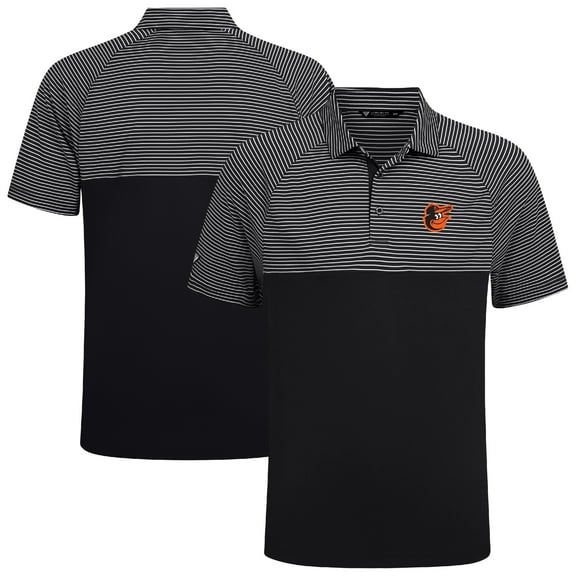 Men's Levelwear Black Baltimore Orioles Classic Stripes Insignia 2.0 Polo