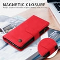 thumbnail image 5 of Dteck for Samsung Galaxy S20 FE Wallet Case with Card Holder, Soft PU Leather Handbag Purse Zipper Pocket Card Holder Wallet for Women Men, Crossbody Wallet Phone Case with Strap, Red, 5 of 7