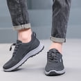thumbnail image 2 of NOKIO Men's Knit Sneakers Breathable Wide Width Summer Sport Shoe Lightweight Comfortable Road Running Shoes Anti-S𝗅ip La𝖼e Up Training Shoes Soft Sole Hiking Shoes for Back to College, 2 of 9