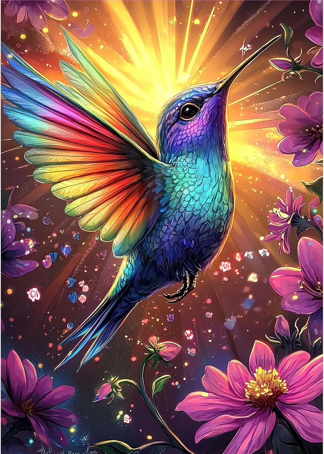 shiyou-Hummingbird Diamond Painting Kits for Adults, DIY 5D