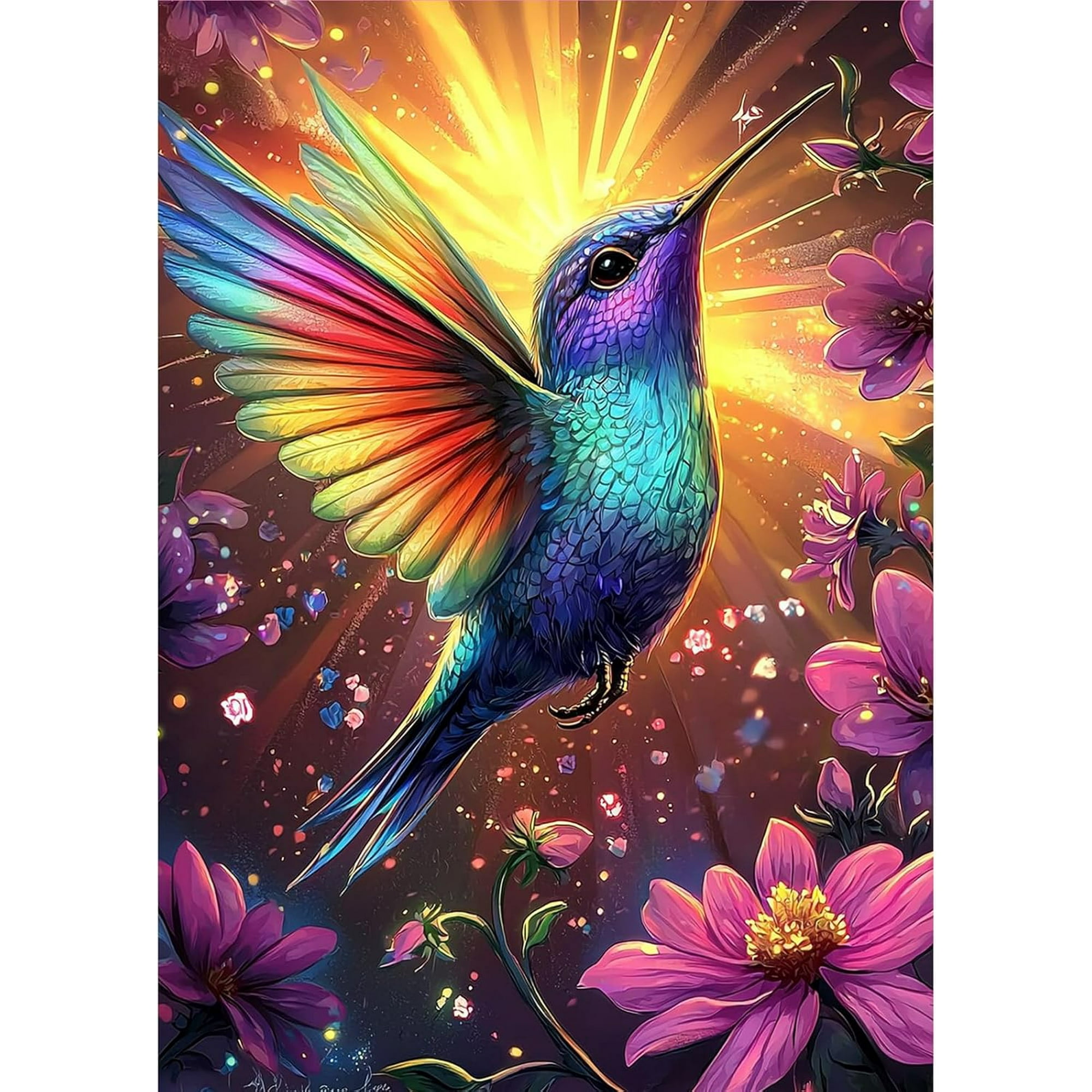 shiyou-Hummingbird Diamond Painting Kits for Adults, DIY 5D 