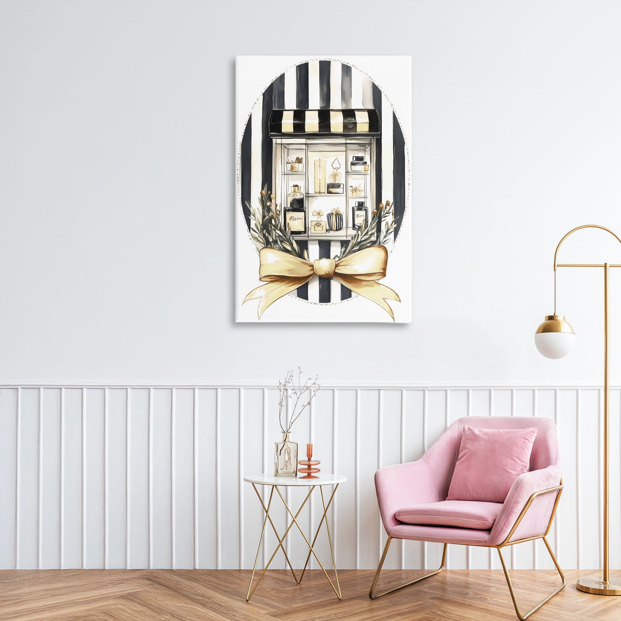 Stupell Industries Maison Perfume Window Display Canvas Wall Art, design by Petal Prints Design