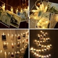 thumbnail image 6 of LED Photo String Lights-40 Photo Clips Battery Powered Fairy Twinkle Lights, String Lights Indoor,Wedding Party Christmas Home Decor Lights for Hanging Photos, Cards and Artwork ( Warm White), 6 of 9