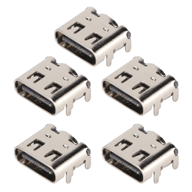 DEWIN 5pcs Jeu Poignée de Charge Port Type C Interface de Remplacement Gamepad Prise de Charge pour PS5