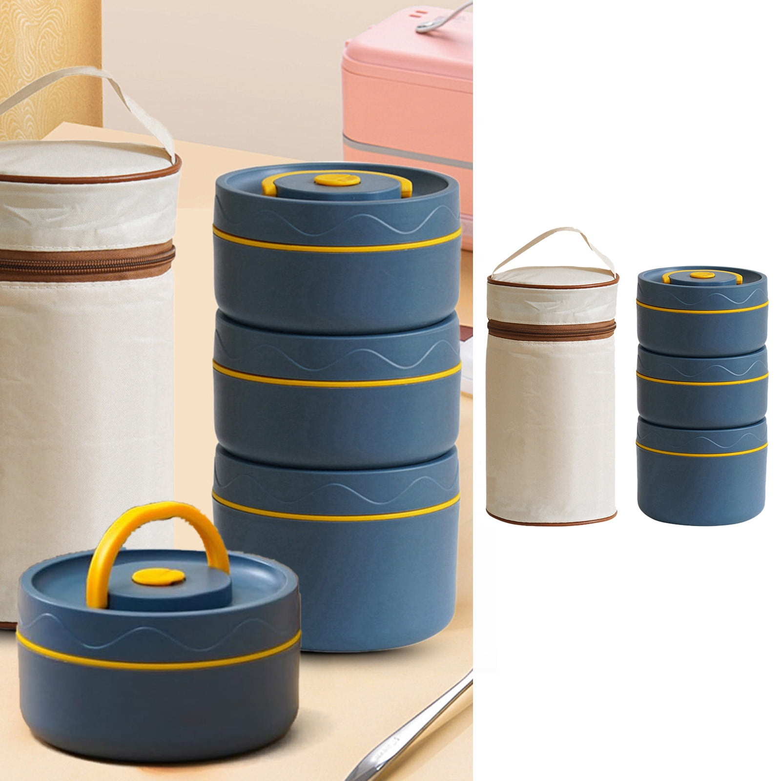 Food Warm Lunch Container Stainless Steel Thermal Lunch Container Portable Thermal Bento Bo X Food Container And Portable Womens Lunch Bags for Work Insulated with Containers