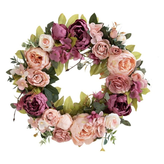 Kuntesetty Artificial Peony Flowers Bedroom Anniversary Hotel Spring Wreath Front Door Bean Paste Violet