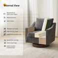 thumbnail image 3 of Ktaxon 360° Swivel Accent Chair Soft Chenille Fabric Arm Chair High Resilience Cushion Ideal for Living Room  Bedroom Furniture Gray, 3 of 12