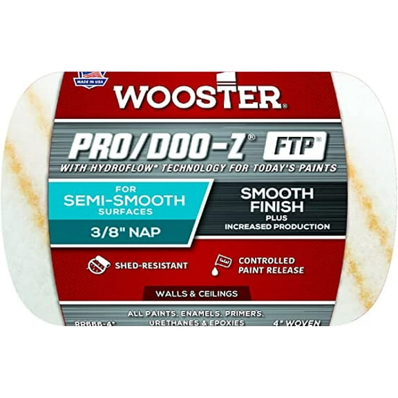 Wooster Genuine 4" Pro/Doo-Z FTP 3/8" Nap Roller Cover - RR666-4