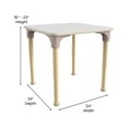 thumbnail image 5 of Flash Furniture Bright Beginnings Hercules Square Table 24" x 24" Height Adjustable White/Beech, 5 of 8