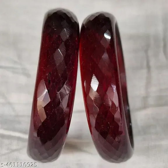 Crystal Wine Color 2 PCS Crystal Handmade Bangle bracelet For Girls And women