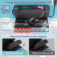 thumbnail image 3 of Charging Station for Nintendo Switch 2 With Ambient Light, 4-Controller Charging, Host Storage & 9-Game Card Holder, Overcharge Protection & Smart RGB Lighting, 3 of 7