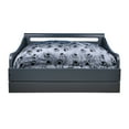 thumbnail image 2 of Iconic Pet Sassy Paws Multipurpose Wooden Pet Bed with Feeder for Dogs & Cats - Charcoal Gray - Small, 2 of 5