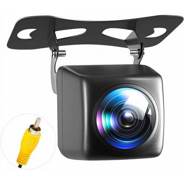Cámara de visión trasera para automóvil, cámara de marcha atrás de visión nocturna HD impermeable y visión nocturna gran angular de 170 grados a prueba de golpes (negro)