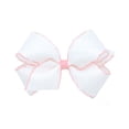 thumbnail image 1 of Moño mediano básico moonstitch blanco Wee ones rosa 3 Wee Ones 2978-WHTBL, 1 of 2