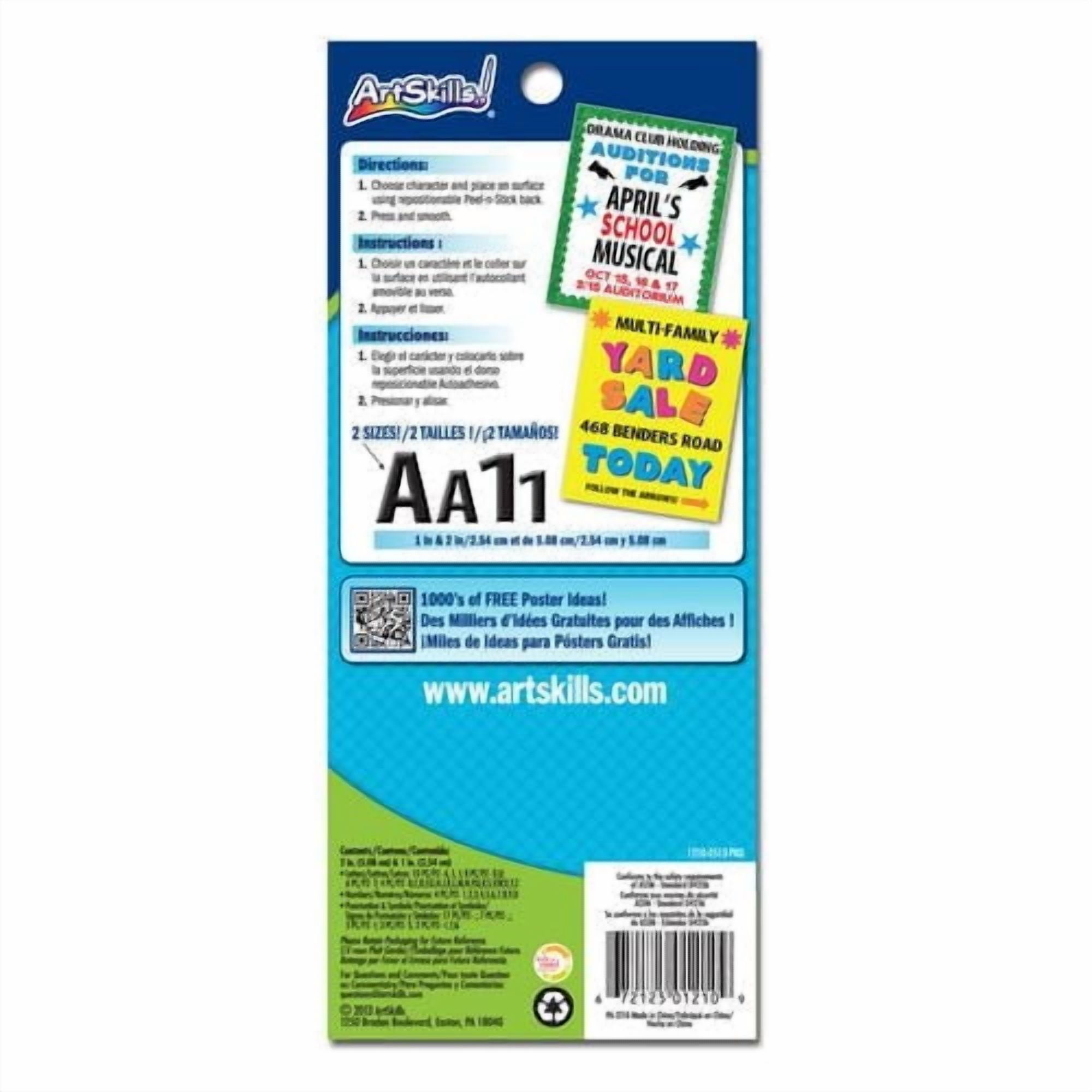 Lettres en vinyle ArtSkills pour des affiches rapides et faciles 210 pièces