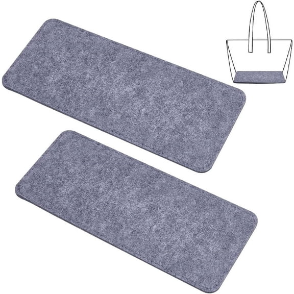 2pcs Felt Bag Base Shaper 12x5.16'' Black Rectangle Bottom Handbag Shaper Insert